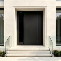 Porte pivotante en aluminium antivol de sécurité, portes d'entrée extérieures de luxe pour villas