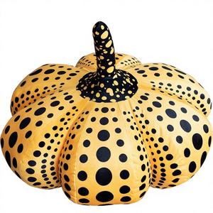 Jouets de simulation pour le coucher, oreiller en peluche unisexe en coton PP doux et coton de duvet, motif citrouille de Halloween à pois - Product Image 1