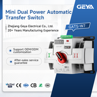 GEYA OEM ODM GATS-W7 inverseur Mini ATS 50Hz/60Hz AC230V/AC400V 63A/125A 2P/4P Mini commutateur de transfert automatique à double alimentation