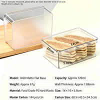 Boîte à pâtisserie rectangulaire empilable en PS transparent de qualité alimentaire, épaisseur 1 mm, pour pâtisseries et vente au détail, directement de l'usine