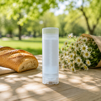 Stick vide rond ou ovale en PP de 0,5 once (3,69 grammes, 5 grammes, 15 grammes) avec mécanisme de remplissage par le haut ou le bas pour rouge à lèvres, écran solaire, déodorant, baume à lèvres