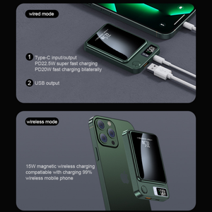 Cargador Inalámbrico de Venta Rápida, Banco de Energía Portátil de 10000 mAh, Magnético, con Salida Inalámbrica TIPO-C para <span class=keywords><strong>iPhone</strong></span> - Product Image 3