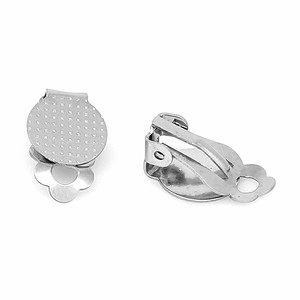 Stainless Steel Clip-on <b>Earrings</b> Round Frog Shape Unisex DIY Jewelry Accessories - Product Image 3
