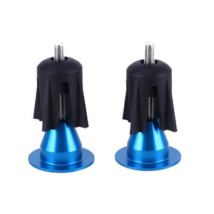 Tapones de manillar de aleación de aluminio para bicicleta, tapas finales duraderas azules de 22,2mm para bicicletas de carretera - Product Image 1