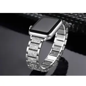 Pulsera de diamantes Correa de acero inoxidable para <span class=keywords><strong>Apple</strong></span> <span class=keywords><strong>Watch</strong></span> Band Correas Para Reloj para <span class=keywords><strong>Apple</strong></span> <span class=keywords><strong>Watch</strong></span> ultra 3 2 49mm Series 11 10 9 - Product Image 6