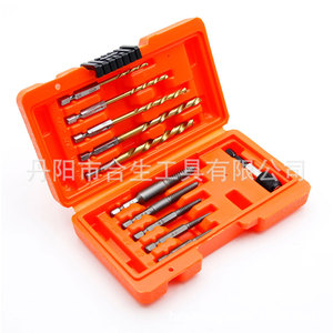 Mr Drill Twist Drill <b>Bit</b> Breakage Remover Kit 0.25 In Hex Shank Metal Drilling Quick Change Chuck 11 Pc <b>Set</b> - Product Image 3