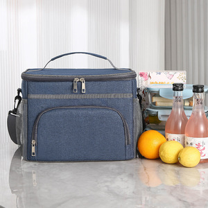 Bolsa térmica para el almuerzo, color azul marino, nevera portátil para viajes, picnic, impermeable, a prueba de fugas - Product Image 1