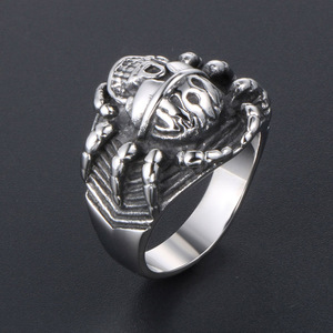 Skull <b>Titanium</b> Steel <b>Ring</b> Men's Index Finger Jewelry Gift SA441 - Product Image 2