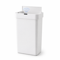ELPHECO Poubelle à capteur de grande capacité 50L en plastique PP + ABS Poubelle électronique intelligente pour bureau et usage domestique debout