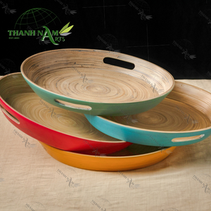 Vaisselle légère et durable pour les repas Plateau de service en bambou-Plateau de nourriture écologique pour la maison, la cuisine ou le restaurant - Product Image 5