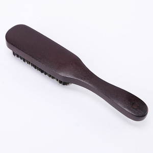 Brosse à barbe en bois, outil de soin des cheveux multifonction de couleur unie pour hommes et femmes - Product Image 5