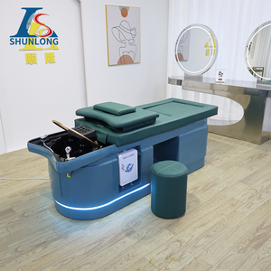 Nuovo <span class=keywords><strong>Design</strong></span> colorato telaio in fibra di vetro durevole moxibustione salute letto Thai <span class=keywords><strong>Spa</strong></span> giapponese Shampoo letto con pediluvio per salone - Product Image 5