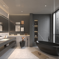 Carrelage mural en porcelaine brillant effet marbre gris 400x800mm, facile à nettoyer, imperméable, pour salle de bain, cuisine, salon, appartement, hôtel