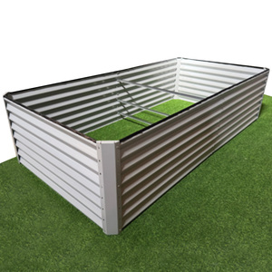 VERTAK 240x120x60cm Galvanized Steel <b>Raised</b> Garden Bed 20kg Heavy Duty Metal <b>Planter</b> Box for Backyard Vegetables - Product Image 3