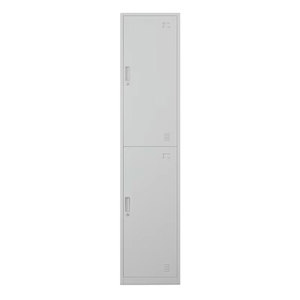 Casier en acier à deux portes et deux niveaux pour vestiaire, avec serrure à clé, durable et résistant à la rouille - Product Image 1