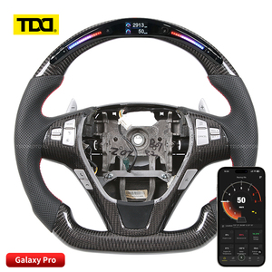 Volante Deportivo de Lujo TDD en Fibra de Carbono y Cuero con LED para Veloster, 4 Palancas, 40 mm, Personalizable - Product Image 1
