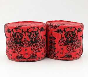 ผ้าพันมือสีแดงสำหรับชกมวย ป้องกันข้อมือ ผ้าพันมือสำหรับฝึกซ้อม MMA คาราเต้ - Product Image 1