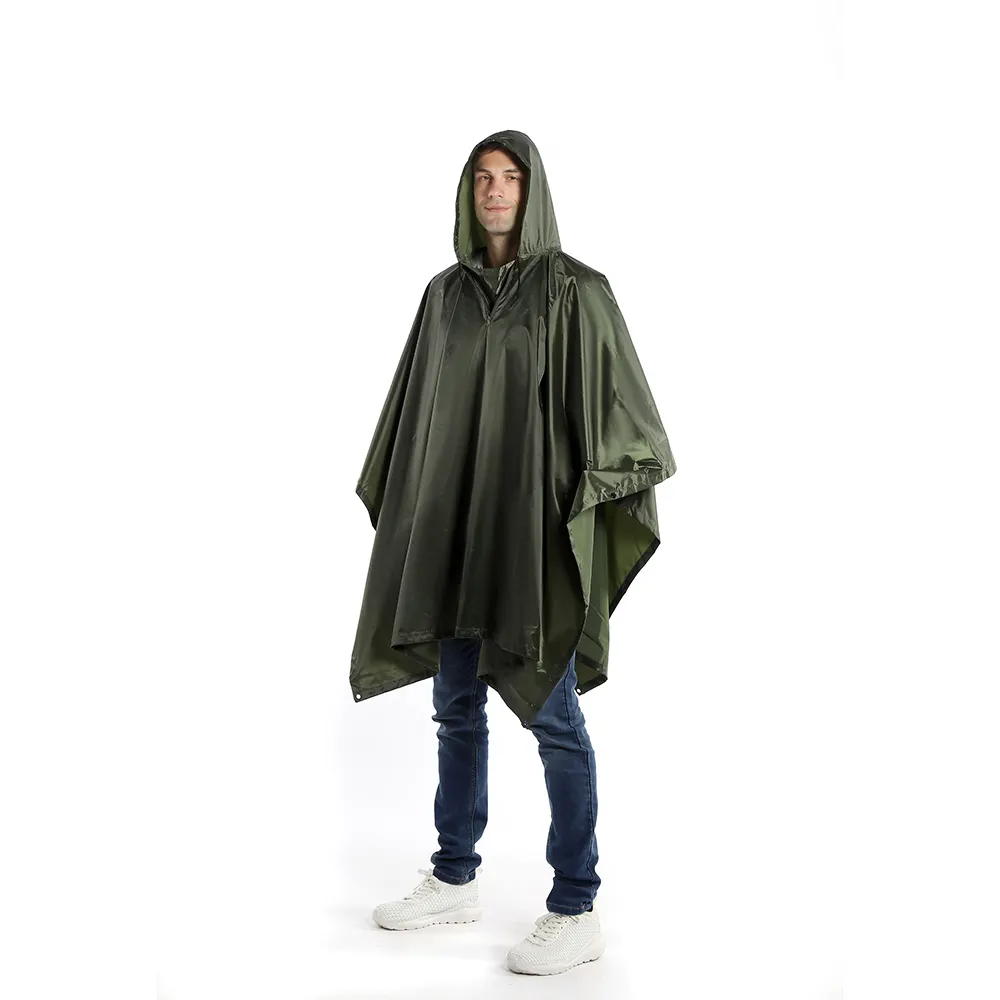 Poncho de chuva reutilizável resistente à água, mais popular, poliéster, alta qualidade, 100%, à prova d' água, caça