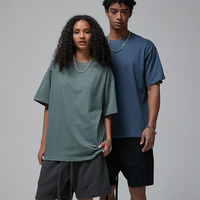 T-shirt oversize en coton unisexe 300 Gsm Vente en gros de t-shirts lourds pour hommes T-shirt à épaules tombantes Streetwear