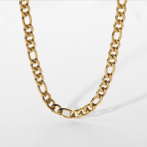 2022 Fashion Minimalist Stainless Steel <strong>Choker</strong> 18K Gold Plated <strong>Women</strong> Figaro Chain <strong>Necklace</strong> - Product Image 5