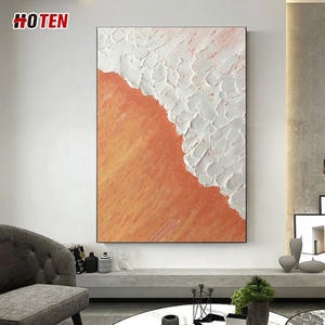 Pintura al Óleo Abstracta de Paisaje Marino, Pintada a Mano, Tridimensional, Decorativa, para Colgar, con Base de Lienzo - Product Image 5