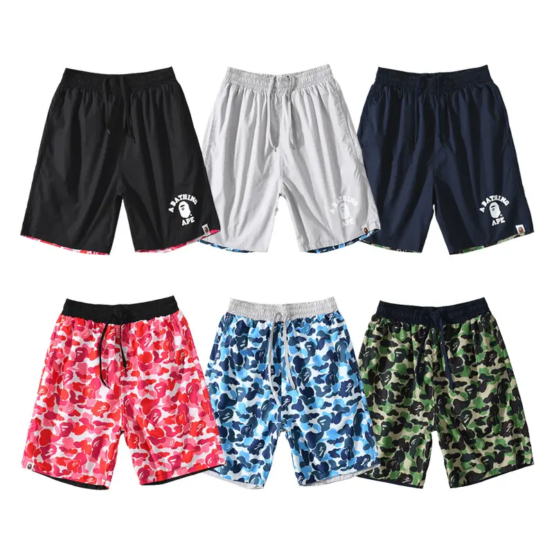 2023 shorts de requin camouflage en gros de haute qualité shorts en coton pour hommes taille asiatique