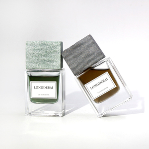 Longdebai mới sang trọng thủy tinh rỗng chai Parfum rõ ràng phẳng vuông đá cẩm thạch Nắp uốn đá nắp chai nước hoa 50ml - Product Image 5