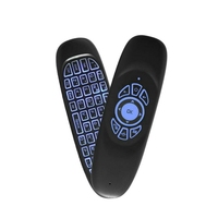 Super Mini modelo Air Mouse C120 retroiluminado 2,4G teclado inalámbrico Qwerty completo para Android TV Box Mini PC proyector Control remoto