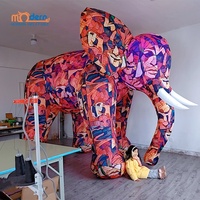 Grand ballon gonflable géant en forme d'éléphant pour safari en jungle, 3m de haut, 5m de long, en tissu Oxford 210D, idéal pour fêtes et mariages