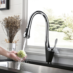 Vòi Nước Chậu Rử<span class=keywords><strong>a</strong></span> Nhà Bếp Bằng Đồng Kéo Ra Chất Lượng Cao Giảm Giá Mạnh - Product Image 2