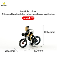 Logo personnalisé en gros Échelle HO Figure Cycliste avec modèle de vélo Modèle de moto miniature