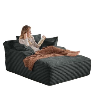 Fauteuil inclinable d'intérieur moderne <span class=keywords><strong>extra</strong></span>-<span class=keywords><strong>large</strong></span> avec canapé en chenille doux et rembourré, confortable et moelleux, avec structure en bois - Product Image 1