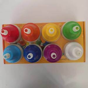 Juego de <span class=keywords><strong>Campanas</strong></span> de Mano de 8 Notas Coloridas, Instrumento de Percusión Orff, Botón de Presión Diatónico, Ratón Musical, Enseñanza Musical, Educación Temprana, Metal - Product Image 2