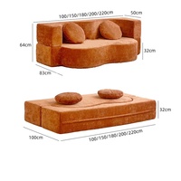 YQ Bestseller Vakuum-Kompressions-Flanell Gebogenes Neues Stoffsofa Alpha für Wohnzimmer, Sitz- und Liegefunktion, Faltbar, Multifunktional, Bequem und Entspannend