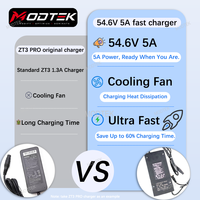 Chargeur ultra-rapide MODTEK 54,6V 5A 275W pour trottinettes électriques Ninebot Segway ZT3 PRO MAX G3 F3/F3PRO GT3/GT3 PRO