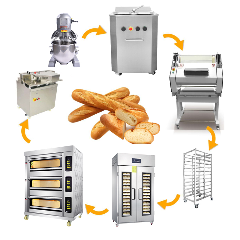 Equipamento de cozimento para catering, conjunto completo de forno, máquina profissional de assar pão, equipamento comercial de padaria para projeto de venda