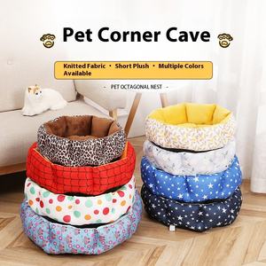 سرير كلاب دائري دافئ بتصميم كلاسيكي صديق للبيئة، قابل للغسل يدويًا، مناسب للشتاء، معبأ في صندوق، متوفر بالجملة - Product Image 1