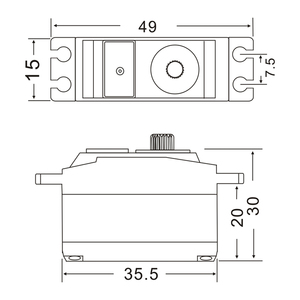 PDI-HV2546MG 6.6kg 0.1Sec 7.4V Coreless Motor Digital for RC Models and <b>Drones</b> Toy Accessories Accs&Parts - Product Image 5