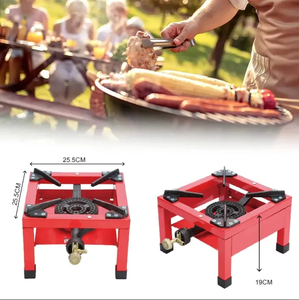 시선을 사로잡는 빨간색 상업용 가스레인지, 야외 캠핑용 싱글 버너 쿠커 - Product Image 2