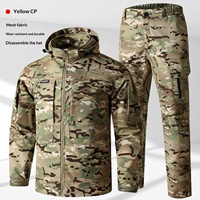 Ensemble tactique softshell chaud et résistant pour homme, imperméable et résistant à la chaleur, camouflage, vêtements de travail, tendance, mode décontractée