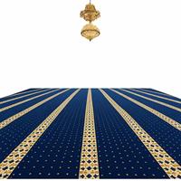 Tapis de prière personnalisé en nylon, antidérapant, ignifuge et écologique, vert, pour mosquées, usage commercial et domestique