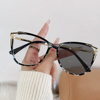 Nouveauté 2024 - Lunettes d'ordinateur tendance pour femmes - Monture œil de chat - UV400 - Anti-lumière bleue - Lunettes photochromatiques