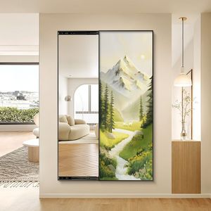 Dipinti da <span class=keywords><strong>Parete</strong></span> Moderni in Stile Art Deco a Tutta Altezza, Design Minimalista <span class=keywords><strong>con</strong></span> Specchi Nascosti, <span class=keywords><strong>Quadri</strong></span> Decorativi <span class=keywords><strong>con</strong></span> Specchi Integrati - Product Image 1