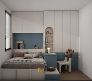 <span class=keywords><strong>Cama</strong></span> de Madera Tatami Moderna y Personalizable en Color para Niños, Juego de Muebles para Dormitorio con Almacenamiento Oculto, Transpirable y Duradera, para Uso en Hoteles - Product Image 1