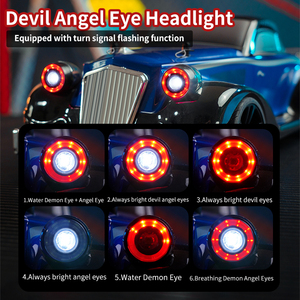 Auto RC Drift Classica 1:16 4WD a Proporzioni Reali con Fari Devil Angel Eye Sincronizzati e Controllo su Strada - Product Image 5