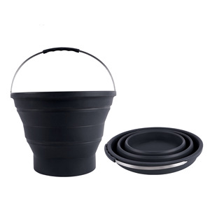 Cubo Plegable de Silicona Ktl Negro 25L para Lavado de Coches, Limpieza de Vegetales, Viajes al Aire Libre, Pesca, Almacenamiento de Agua, Ligero - Product Image 2