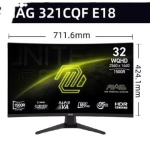 Pour Moniteur de Jeu Incurvé MSI 31.5" MAG 325CQRXF E2 <span class=keywords><strong>WQHD</strong></span> 240Hz Rapid VA <span class=keywords><strong>1440p</strong></span> HDR Adaptive Sync 2560 X 1440 (2K) Courbure 1000R - Product Image 1