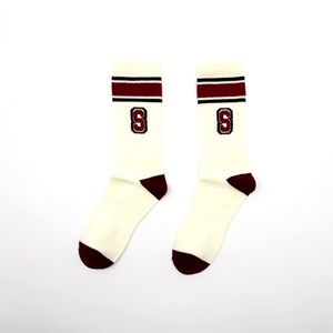 Calcetines hasta la pantorrilla con estampado de letras para hombres y mujeres, calcetines transpirables para primavera y otoño - Product Image 3