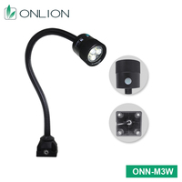 Lampu Kerja Mesin ONN Factory Made M3W dengan Lengan Fleksibel Gooseneck AC/DC 6000K/4000K/3000K IP65 320lumen 4.5W
