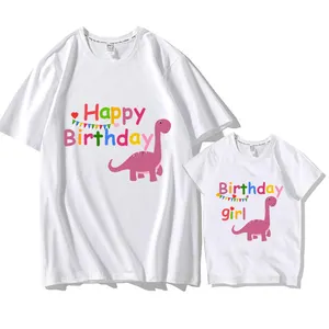 Benutzer definierte 1 2 3 4 5 6 7 8 9 Geburtstags feier Junge Gril Dinosaurier Thema T-Shirt Alles Gute zum Geburtstag 2 Jahre TSFM-007